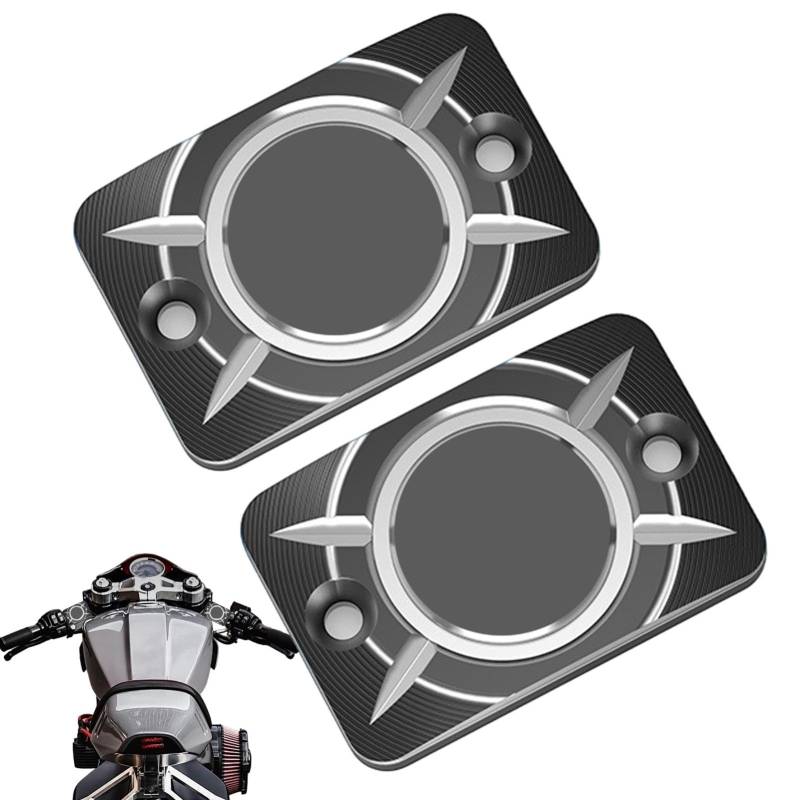 Obere Motorrad-Pumpenabdeckung,Oberer Motorrad-Pumpen-Tankdeckel - Aluminium-Ölbecher, obere Pumpen-Bremsabdeckung,Deckel des vorderen Bremsflüssigkeitsbehälte, Abdeckung des Bremspumpenölbechers von Bajbumgn