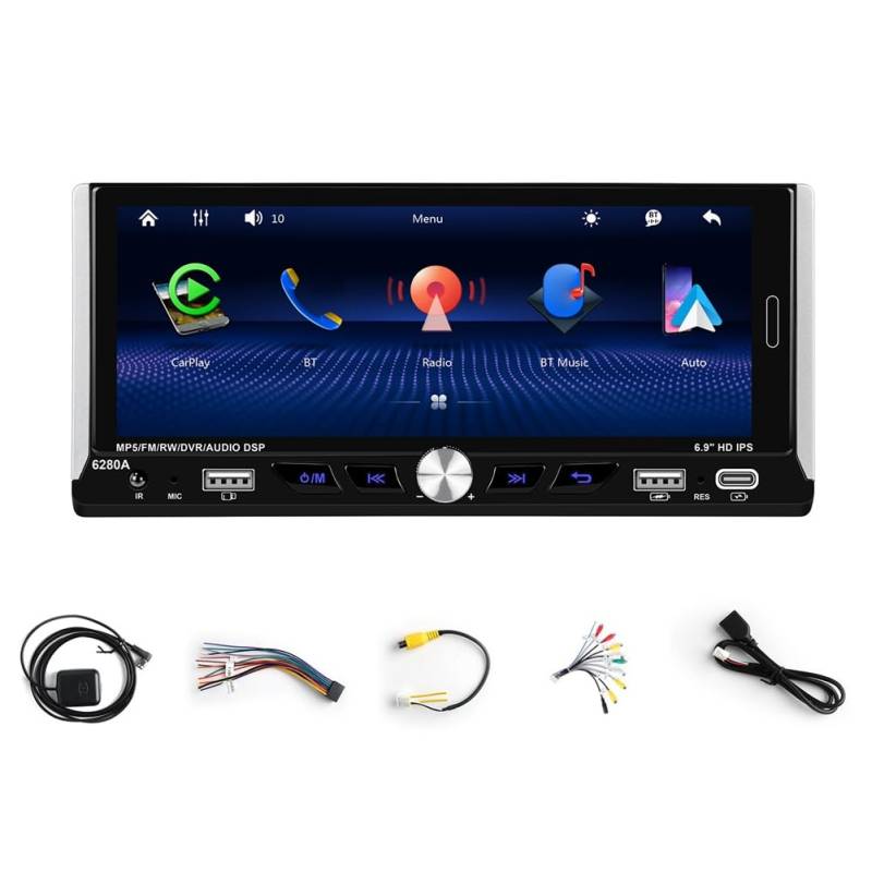 Bamberg 6.9-Android13-Autoradio Schwarz ABS WiFi Bluetooth Carplay Android Auto FM/RDS-Autoradio von Bamberg