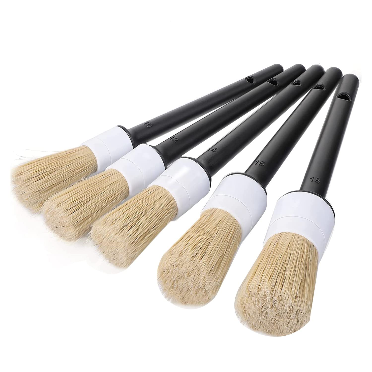 Bamberg Car Exterior Interior Detail Brush 5Pcs HaarborstenbüRsten für die Autoreinigung Auto Detail Tools Armaturenbrett-ReinigungsbüRste von Bamberg