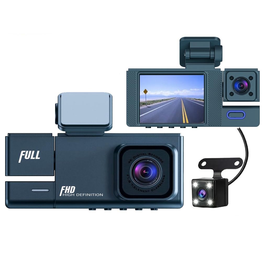 Bamberg HD 1080P Autorekorder Auto 2 Display DREI Linsen mit Dem Gleichen Display mit Rückfahrbild Auto DVR Recorder Einfache Installation von Bamberg