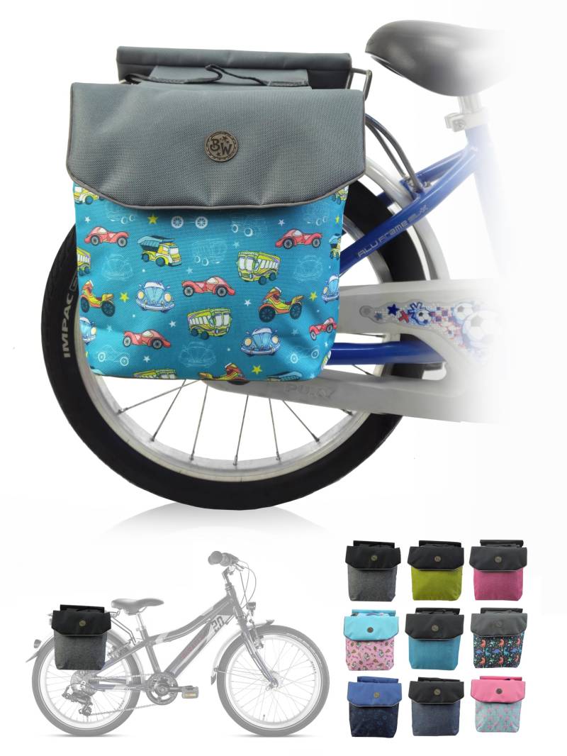 BambiniWelt by Rafael K. Gepäcktasche Gepäckträgertasche für Fahrrad [Fahrradtasche für Kinder] wasserabweisend geeignet für 18-24 Zoll z.B. für alle Puky Räder (M2) (Modell 2 (M2)) von BambiniWelt by Rafael K.