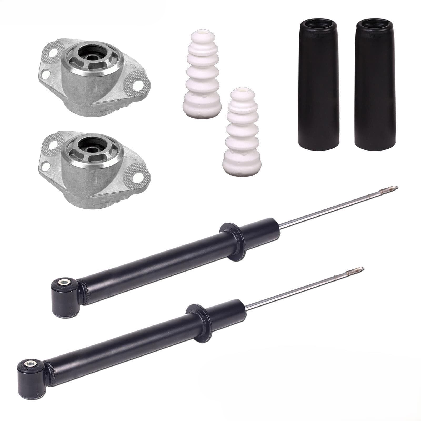 2 Gas Stoßdämpfer + Domlager hinten für A3 8P Golf 4 Bora Polo 6R von BandelOne