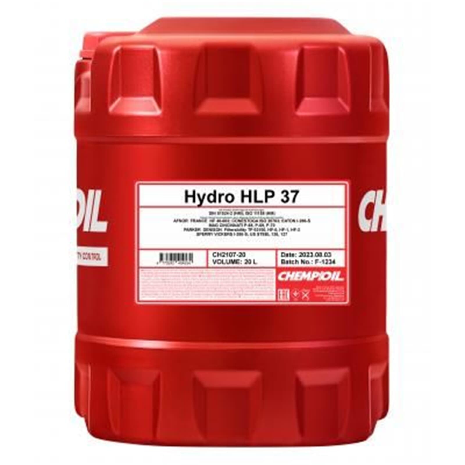 20L CHEMPIOIL HYDRO HLP 37 Hydrauliköl INDUSTRIEÖl passend für ISO 20763 I-286-S von BandelOne