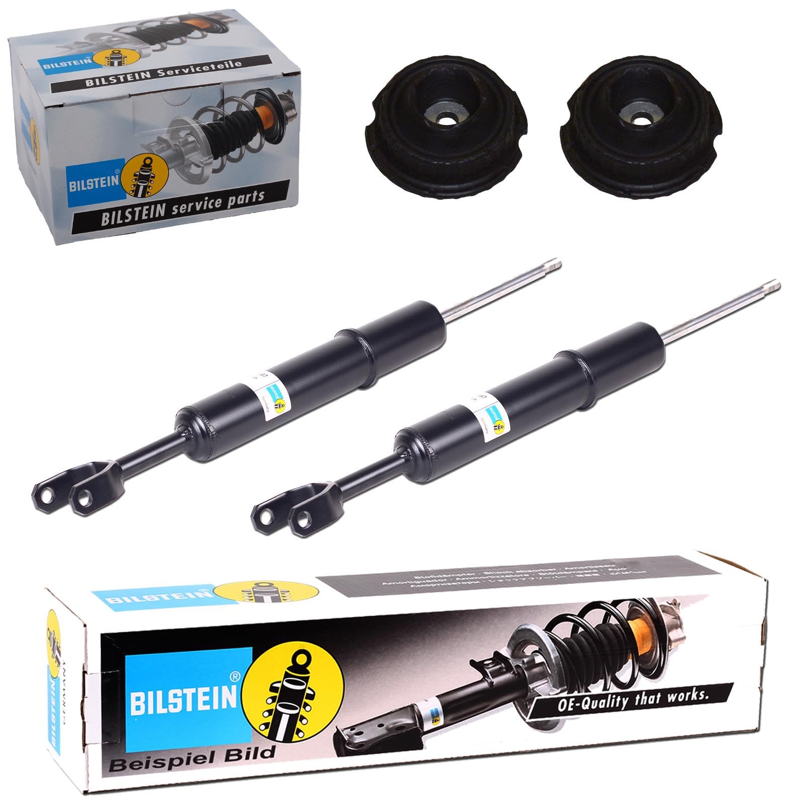 2x BILSTEIN B4 Stoßdämpfer + B1 Domlager vorne für Passat 3B + A6 C5 von BandelOne