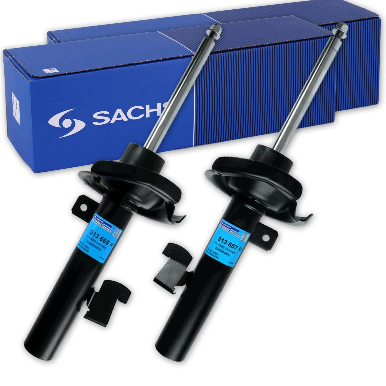 2x SACHS Gasdruck Stoßdämpfer vorne passend für C30 + S40 II MS + V50 MW von BandelOne