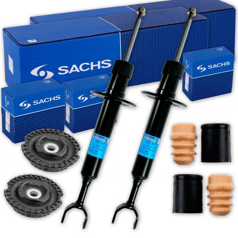 2x SACHS Stoßdämpfer + Domlager + Protection-Kit vorne für Passat 3B A4 B5 von BandelOne