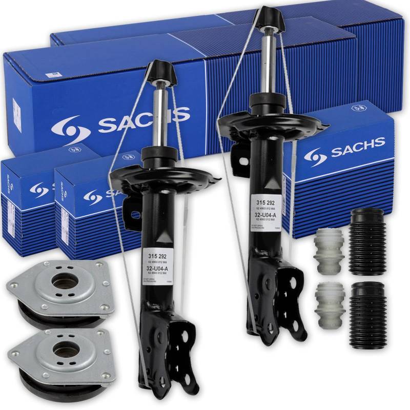 2x SACHS Stoßdämpfer + Domlager + Service-Kit vorne für A-Klasse W169 von BandelOne