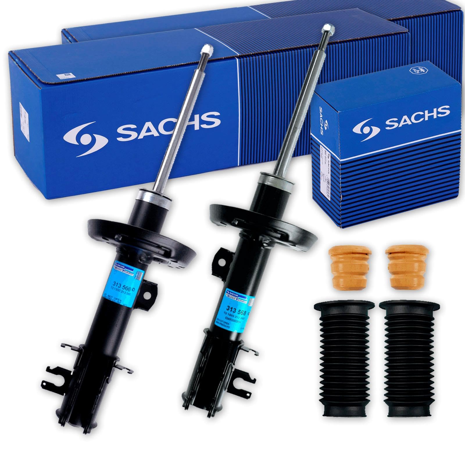 2x SACHS Stoßdämpfer + Protection-Kit vorne passend für Corsa D 2006-2014 von BandelOne