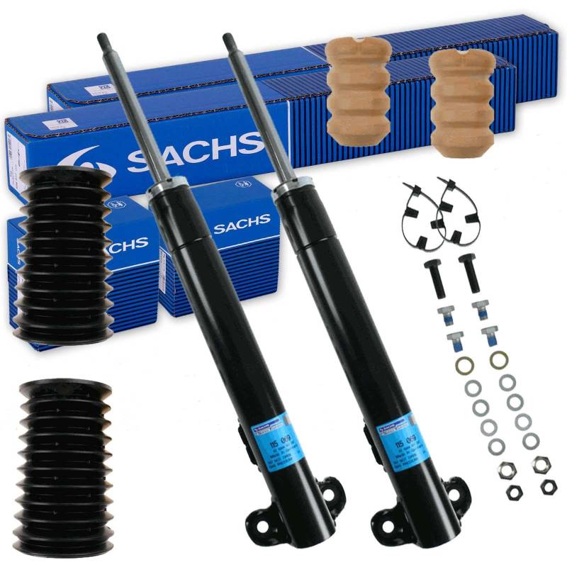 2x SACHS Stoßdämpfer + Service-Kit vorne passend für W201 C124 W124 S124 von BandelOne