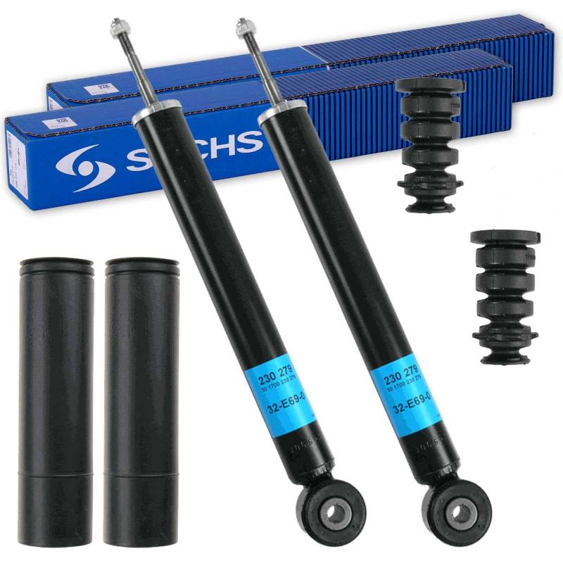 2xSACHS Stoßdämpfer + Service-Kit hinten passend für Clio II BB AB BJ 1998 von BandelOne