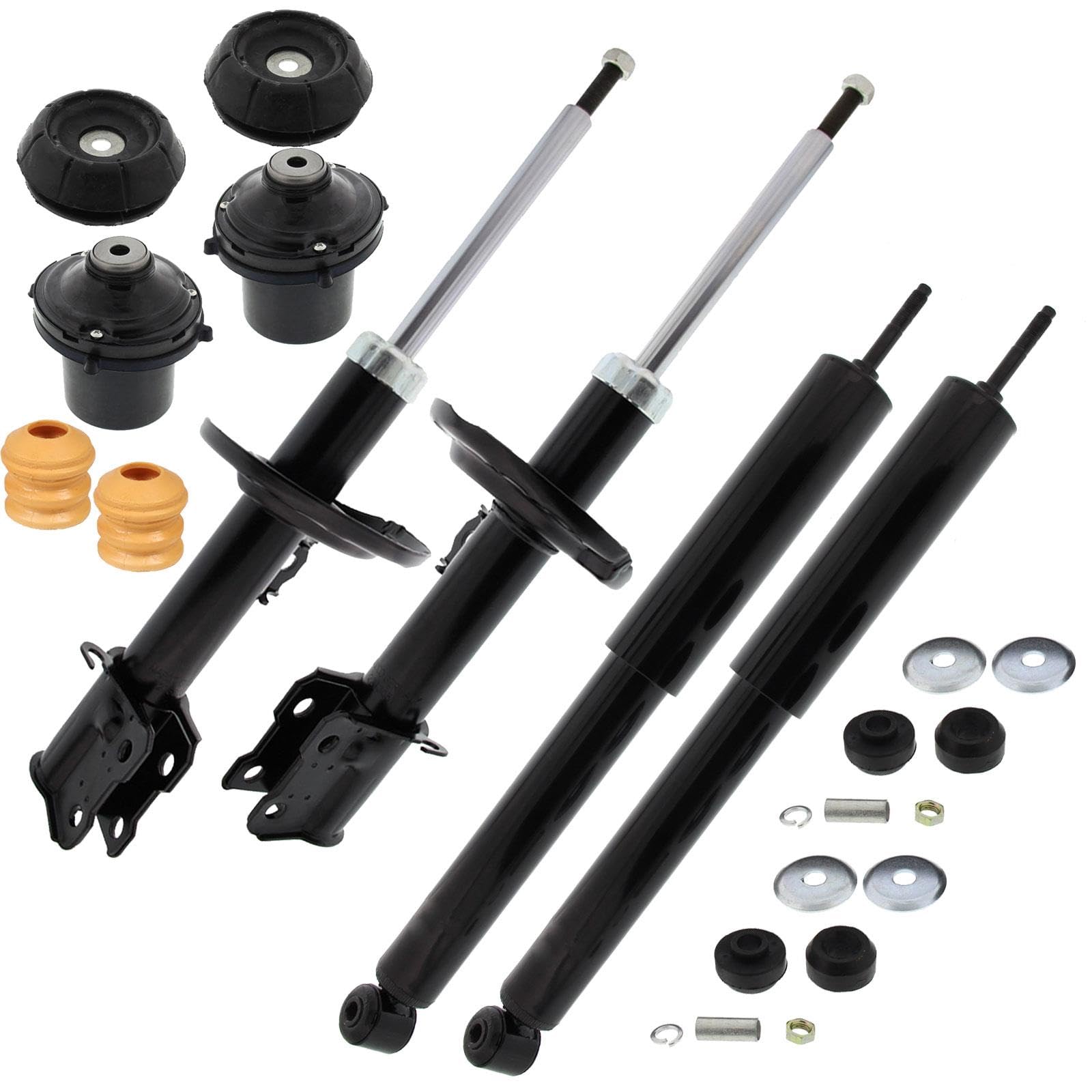 4x Gas Stoßdämpfer + Domlager + Protection-Kit vorne + hinten passend für Corsa C von BandelOne