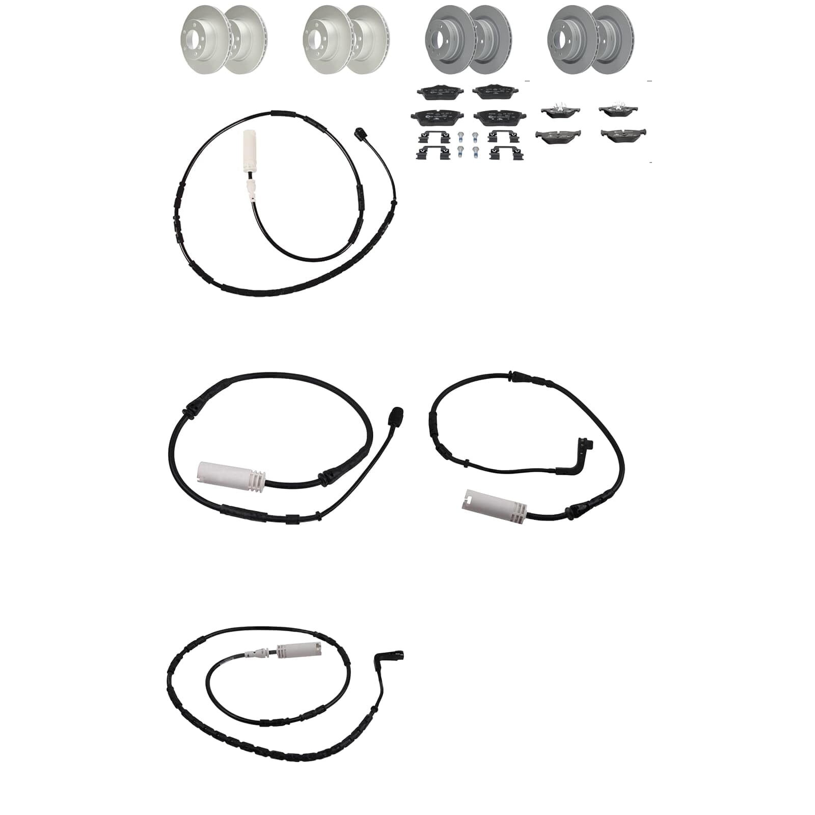 ATE Bremsscheiben + Beläge vorne + hinten passend für 1er E82 E88 118i 118d von BandelOne