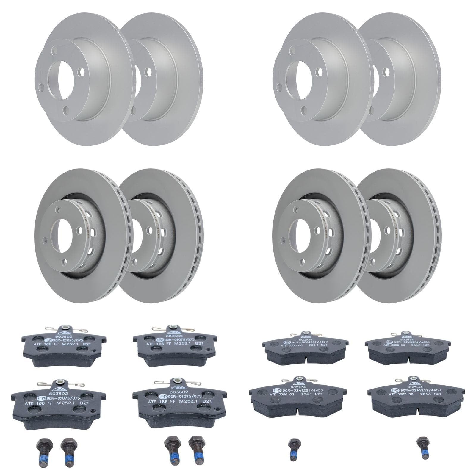 ATE Bremsscheiben + Beläge vorne + hinten passend für 80 B4 B3 Coupe Cabrio von BandelOne