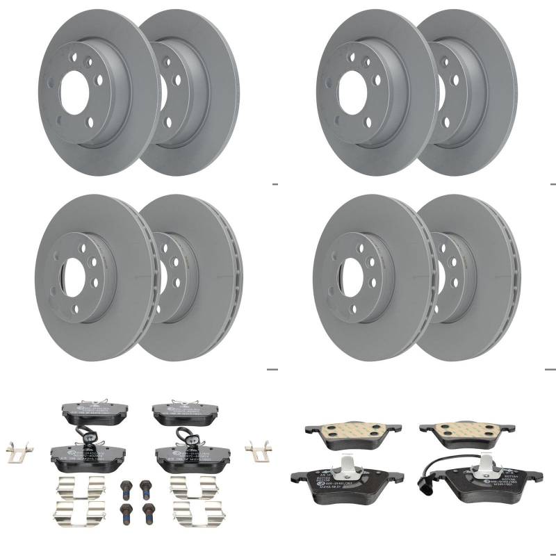 ATE Bremsscheiben + Beläge vorne + hinten passend für Alhambra von BandelOne