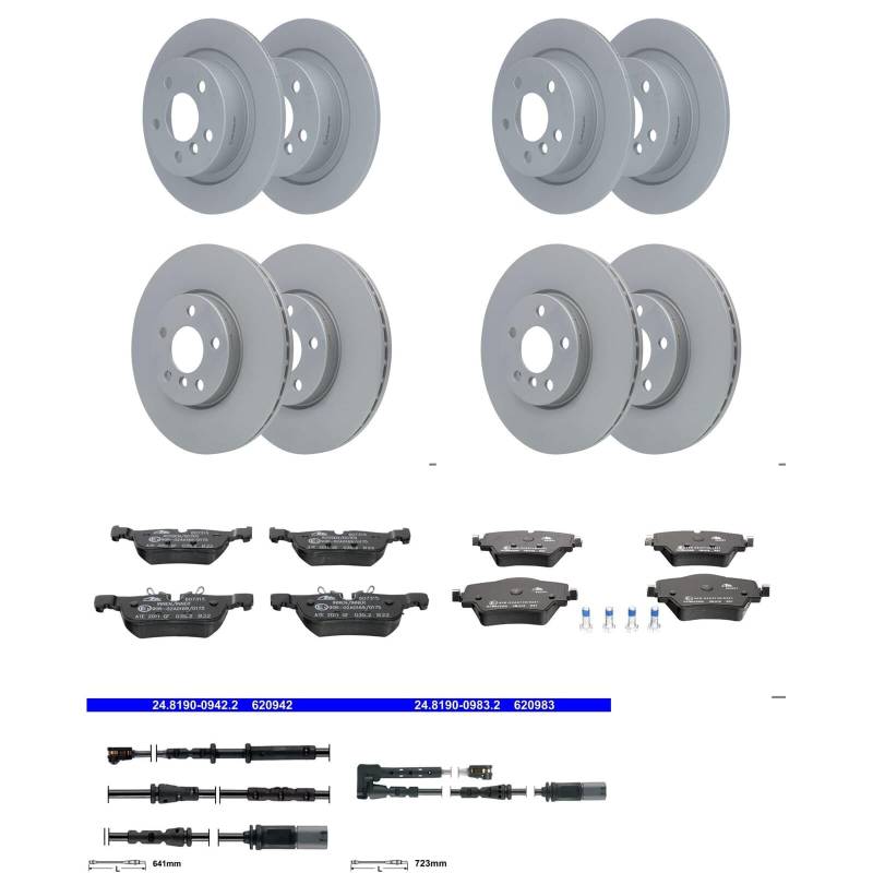 ATE Bremsscheiben + Beläge vorne + hinten passend für Mini F54 F60 CLUB COUNTRY von BandelOne