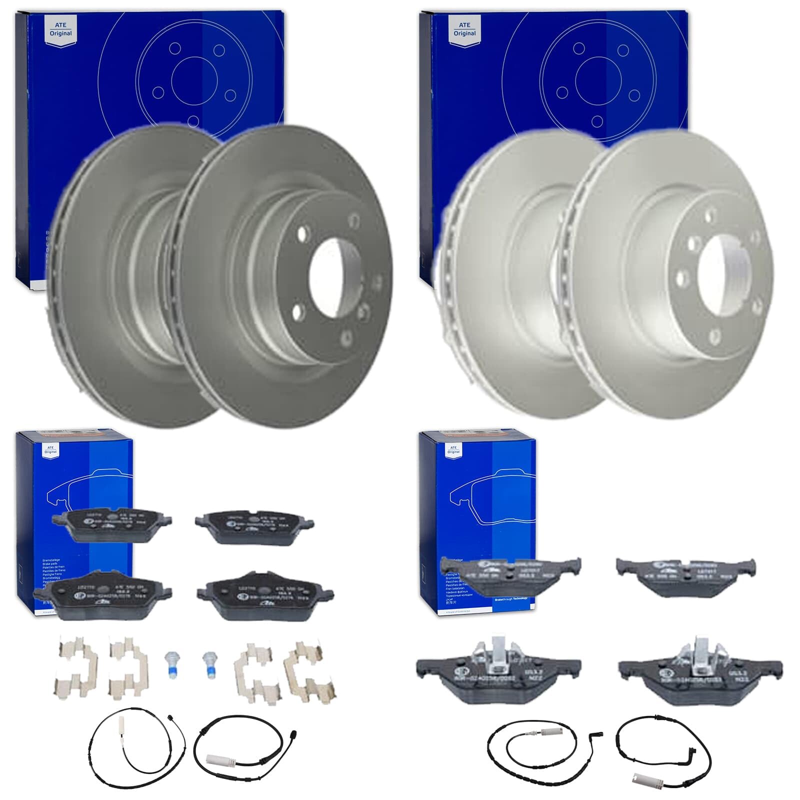 ATE Bremsscheiben + CERAMIC vorne + hinten passend für 1er E81 E87 nur 118d von BandelOne