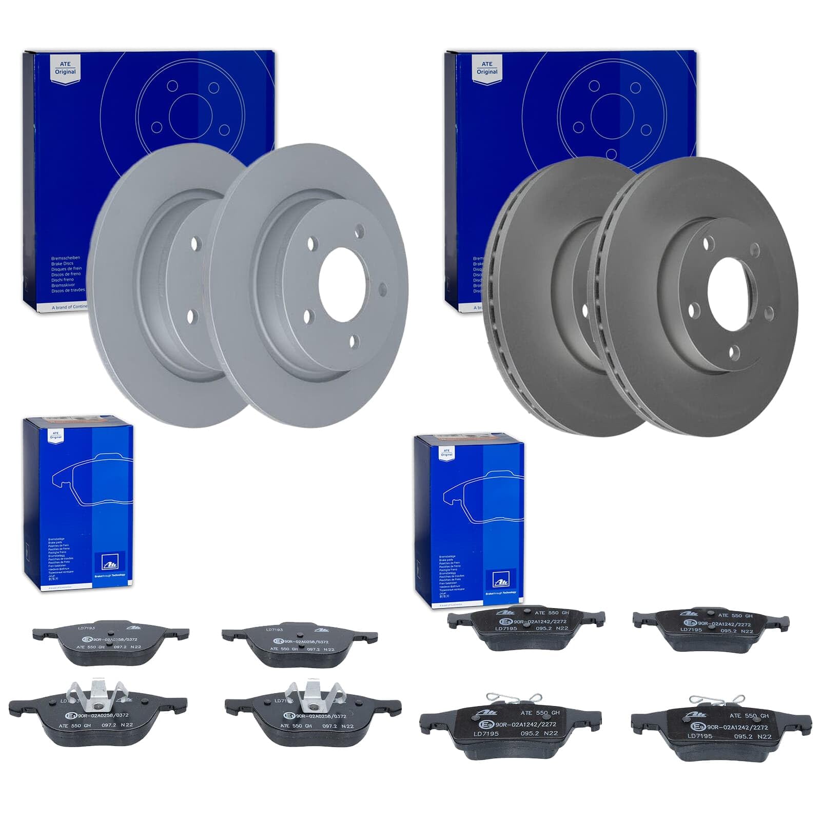 ATE Bremsscheiben + CERAMIC vorne + hinten passend für 5 CR CW Bj. 2005-2018 von BandelOne