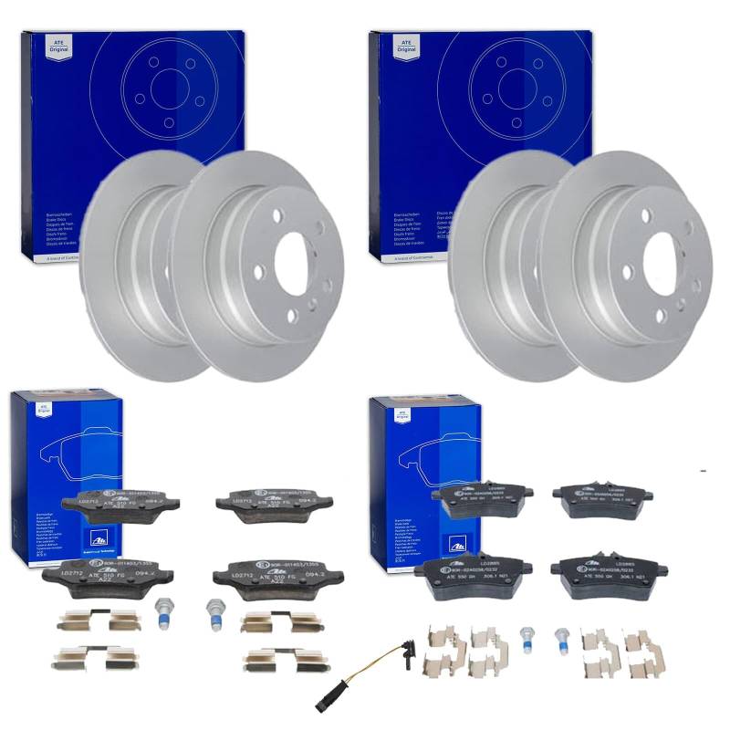 ATE Bremsscheiben + CERAMIC vorne + hinten passend für A-Klasse W169 von BandelOne