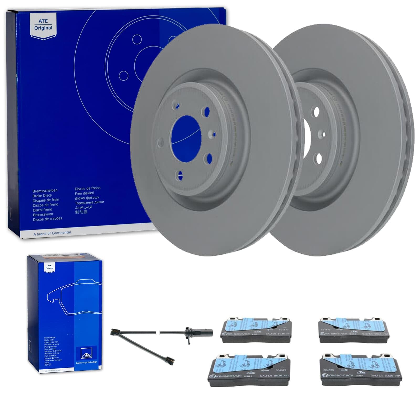 ATE Bremsscheiben 345mm + Bremsbeläge vorne passend für A6 A7 C7 4G von BandelOne