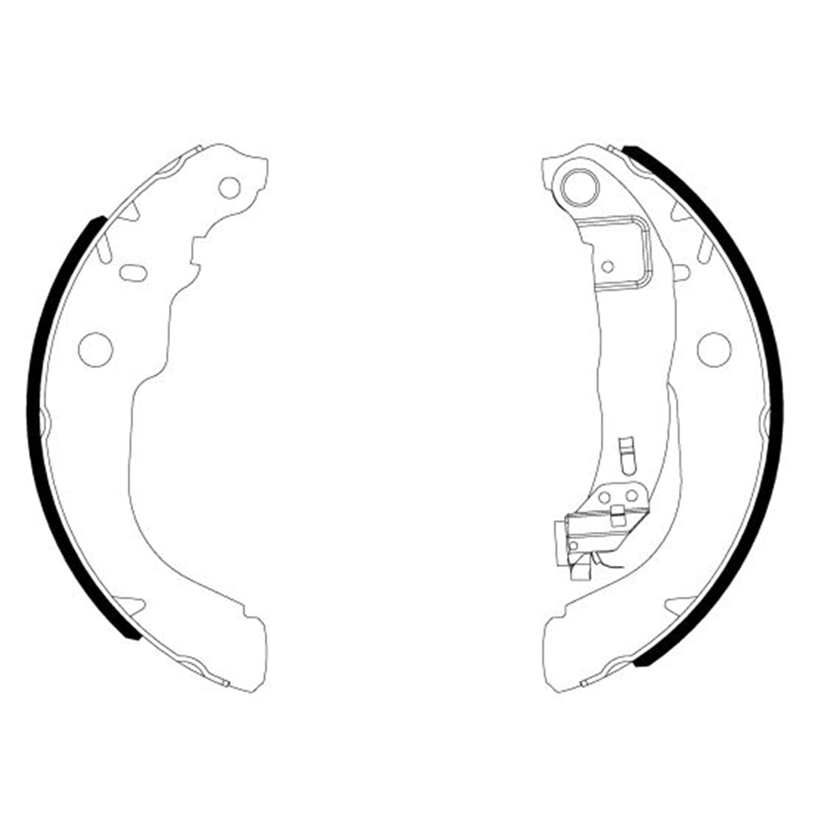 Bremsbacken-Satz 228,4mm hinten passend für C-ELYSEE C3 2 von BandelOne