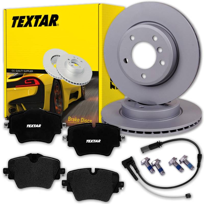 TEXTAR Bremsscheiben + Beläge vorne passend für 1er F40 2er F44 F45 F46 von Textar