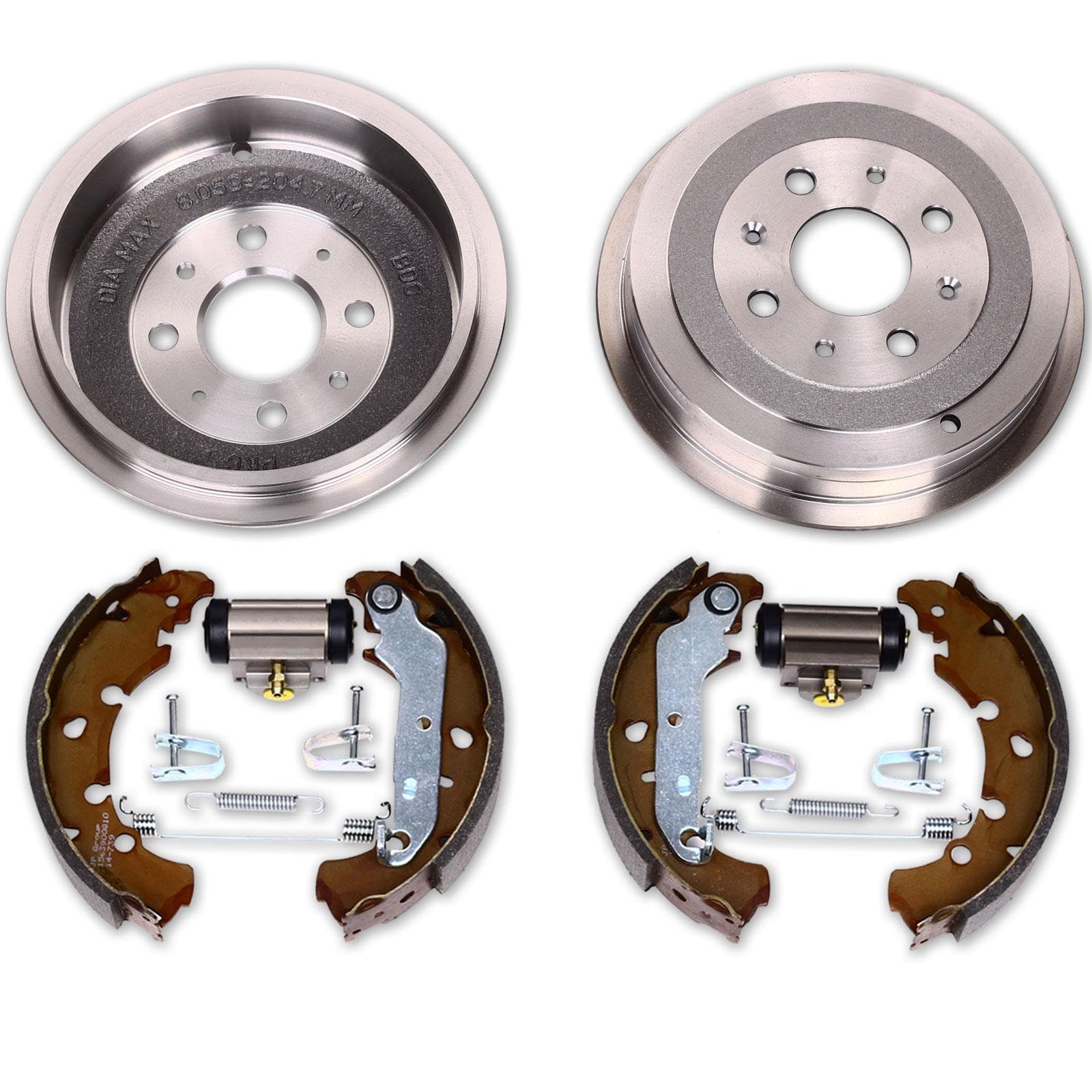 Bremstrommel + Backen + Radbremszylinder passend für Fiesta VI AB 09.2008 von BandelOne