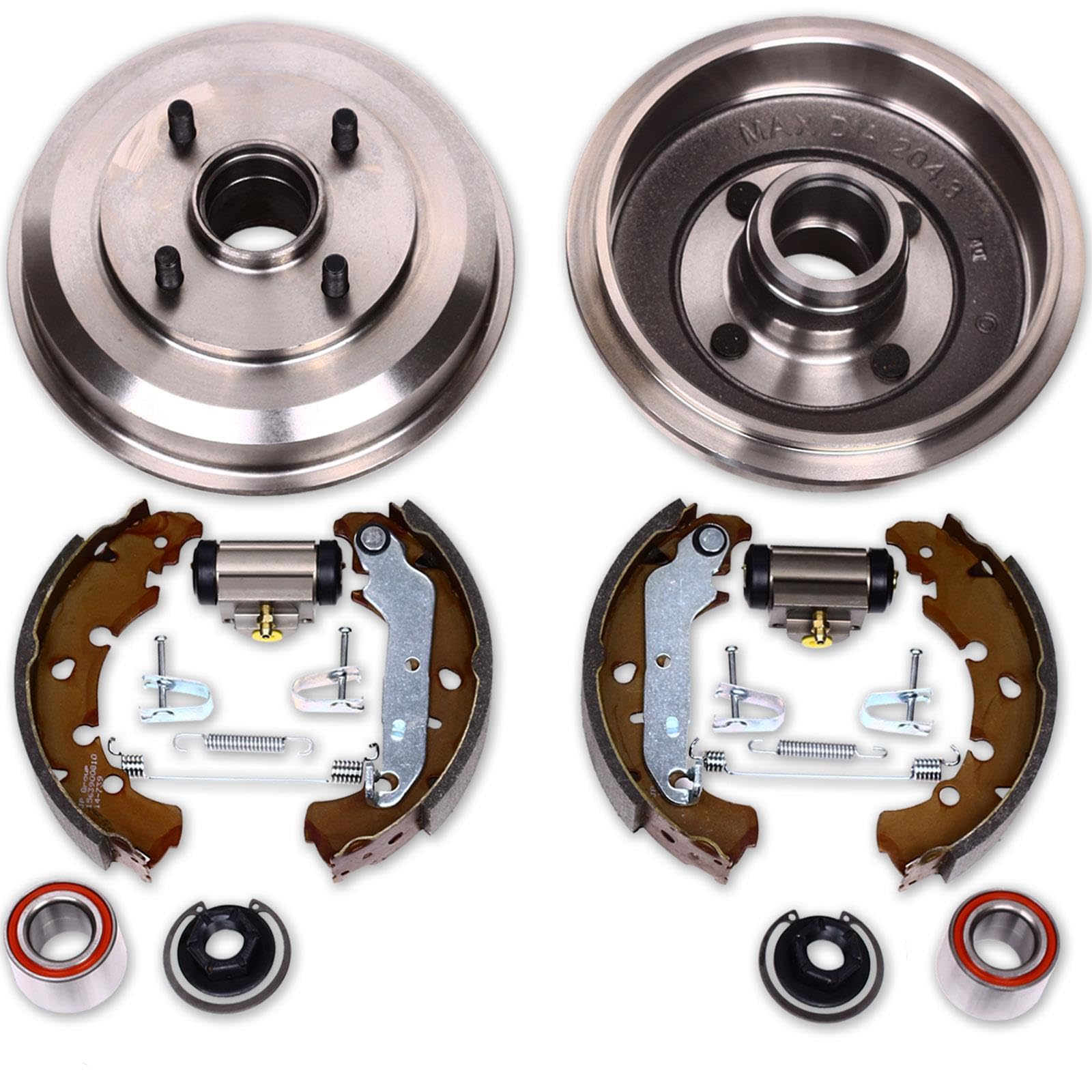 Bremstrommel + Bremsbacken + Radbremszylinder + Radlager passend für Focus I von BandelOne