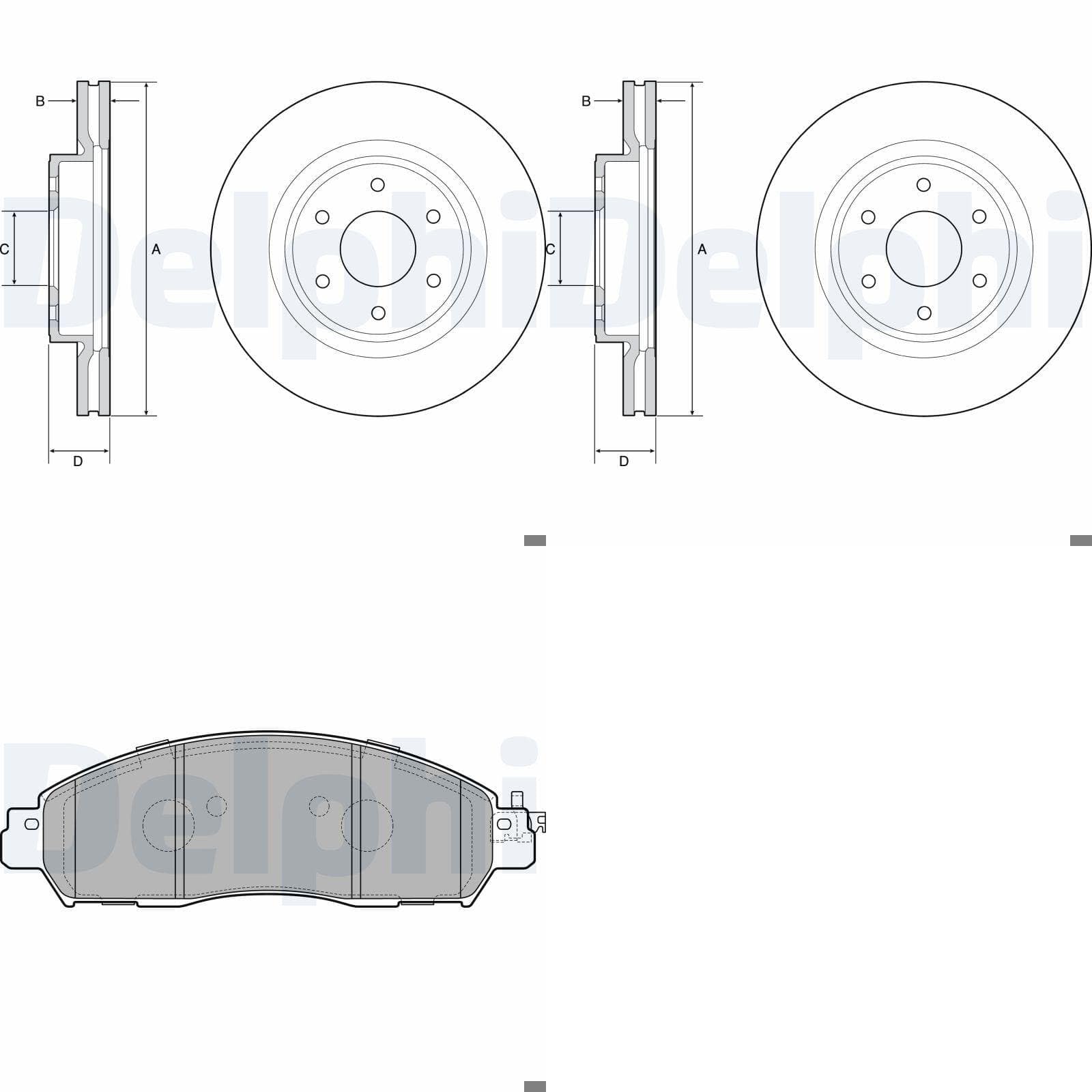 DELPHI Bremsscheiben 296mm + Beläge vorne passend für NAVARA D23 + ALASKAN von BandelOne