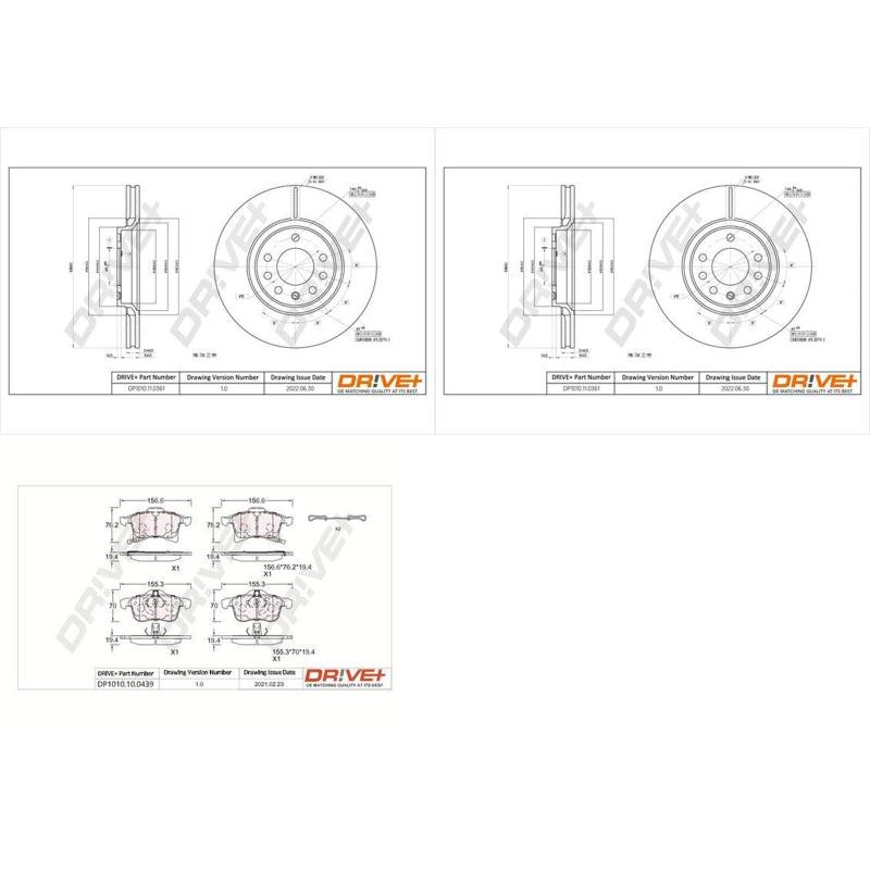 DR!VE + Bremsscheiben 308mm + Beläge vorne passend für Corsa E Bj. 2014-2019 von BandelOne