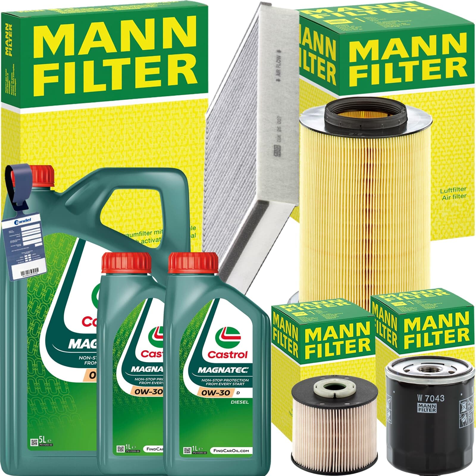 Inspektionspaket + 0W-30 Öl passend für Focus 3 C-Max 2.0 TDCI von BandelOne