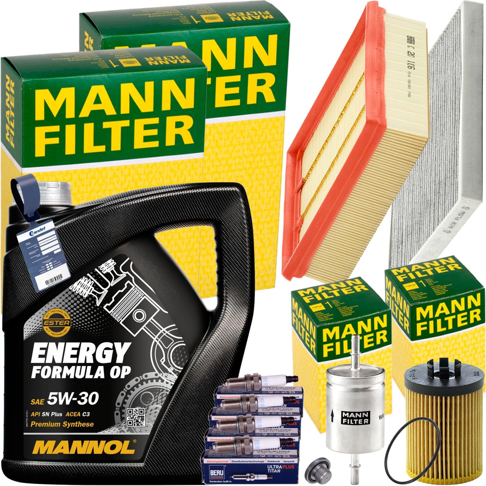 Inspektionspaket + 4L 5W-30 Öl passend für Corsa C Combo 75-90 PS von BandelOne