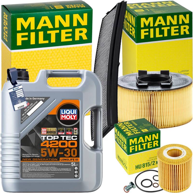 Inspektionspaket + 5L 5W-30 Öl passend für 3er E46 316-318 ti von BandelOne