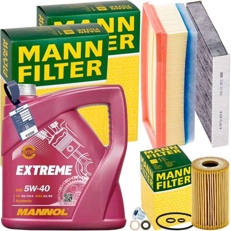 Inspektionspaket + 5L 5W-40 Motoröl passend für Duster Sandero 2 von BandelOne