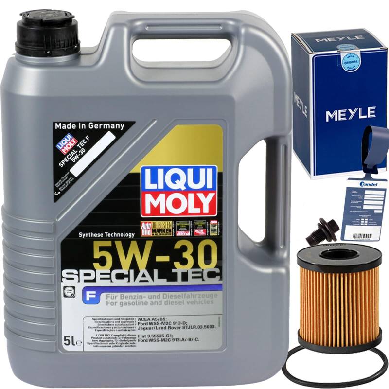 Inspektionspaket Ölwechsel Set Meyle Ölfilter + 5l Motoröl 5W-30 von BandelOne