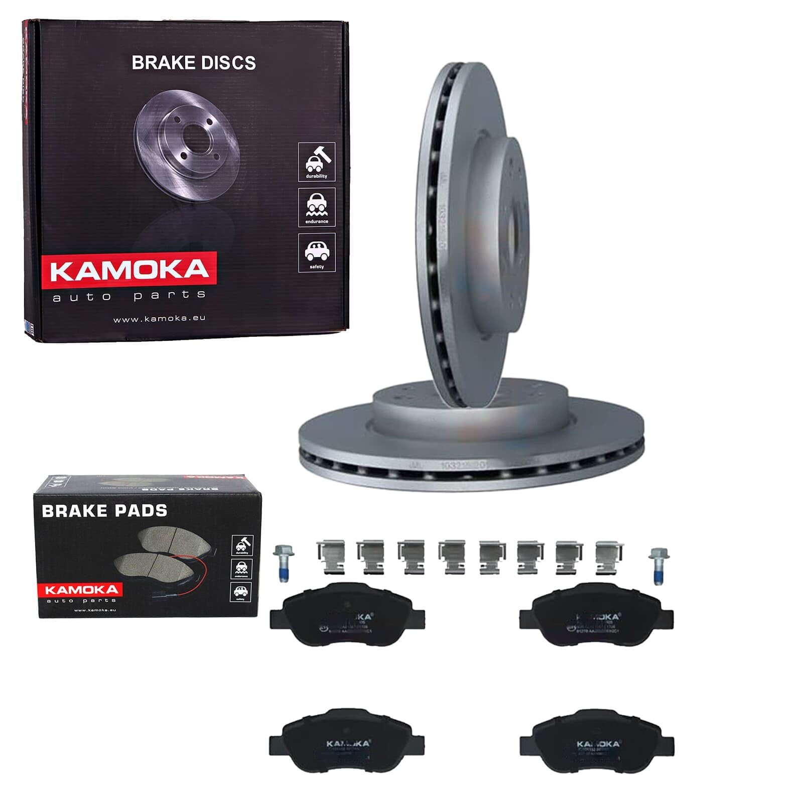 KAMOKA Bremsscheiben 240mm + Beläge vorne passend für Panda 169 1.2 1.3D von BandelOne