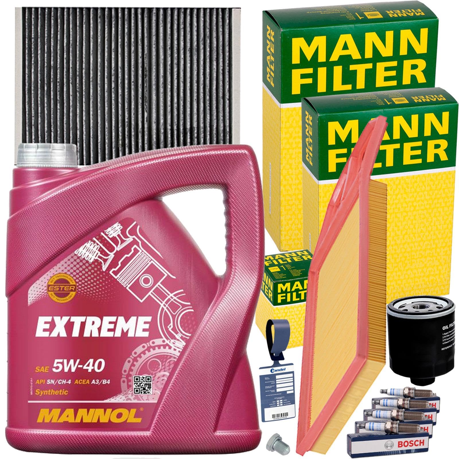 Inspektionspaket + 5W40 für 1.4 + 1.6 + 16V Golf 4 Bora 1J Polo 6N2 Lupo von BandelOne