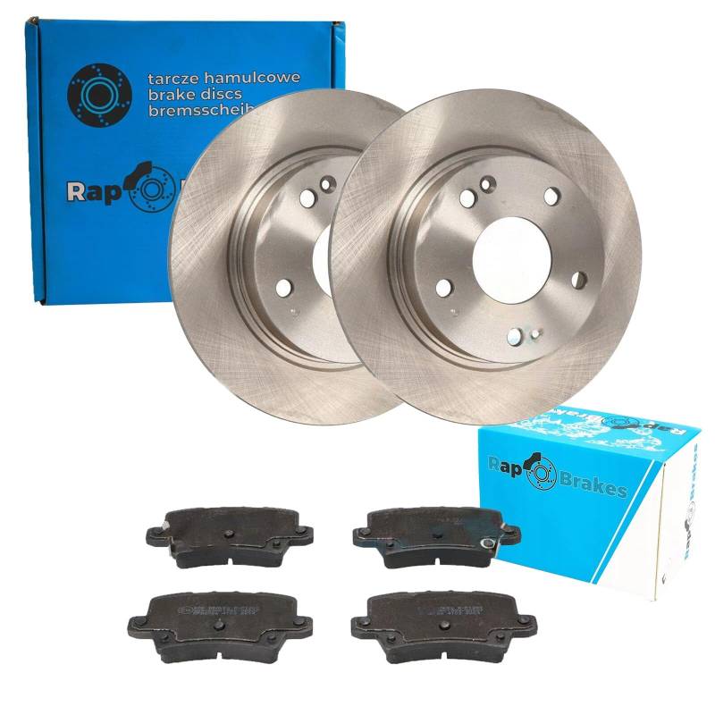 RAP BRAKES Bremsenset 260mm hinten passend für CIVIC 8 VIII FN FK von BandelOne