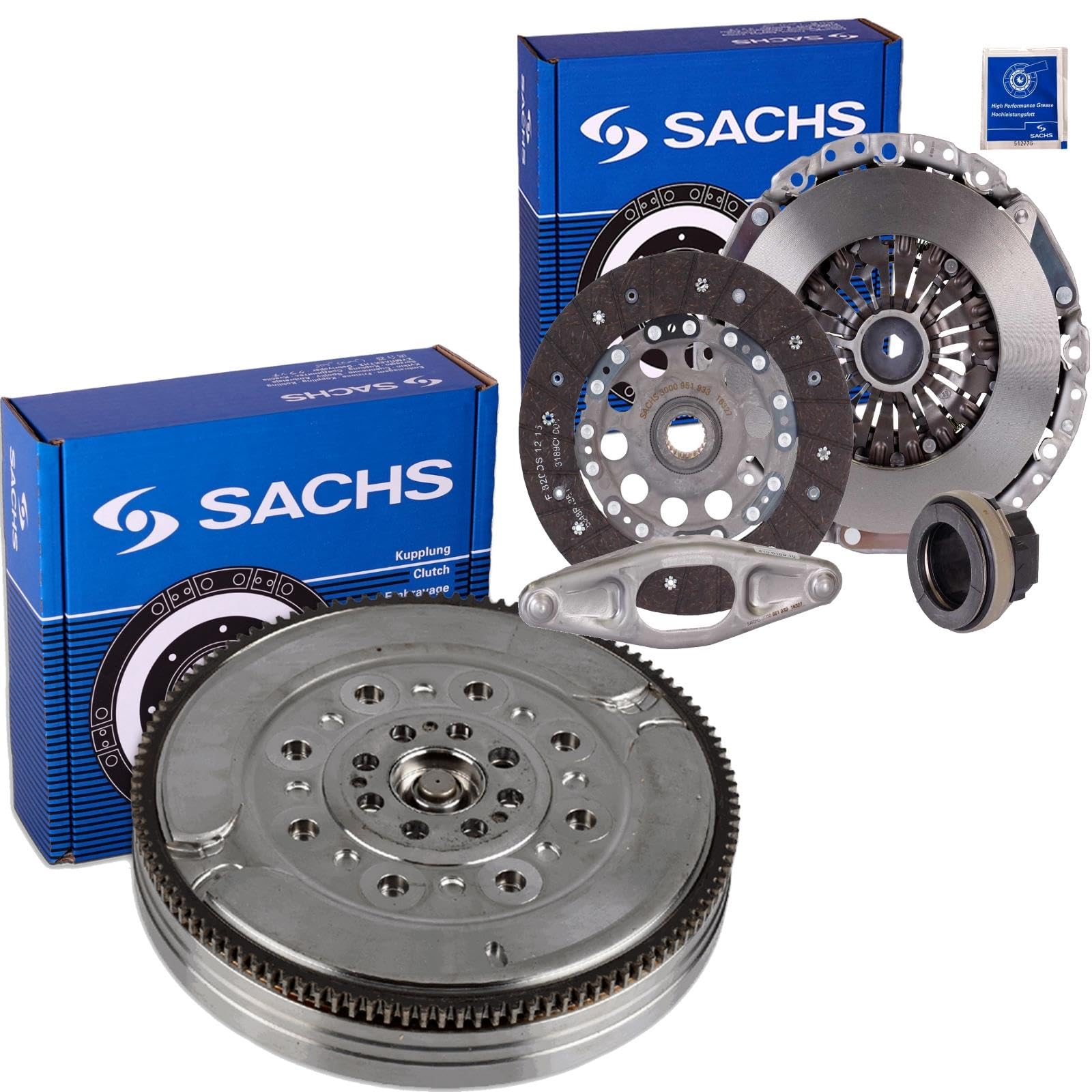 SACHS Kupplungssatz + ZMS Ausrücker passend für 3 E46 E90 1 E81 E87 5er E60 von BandelOne