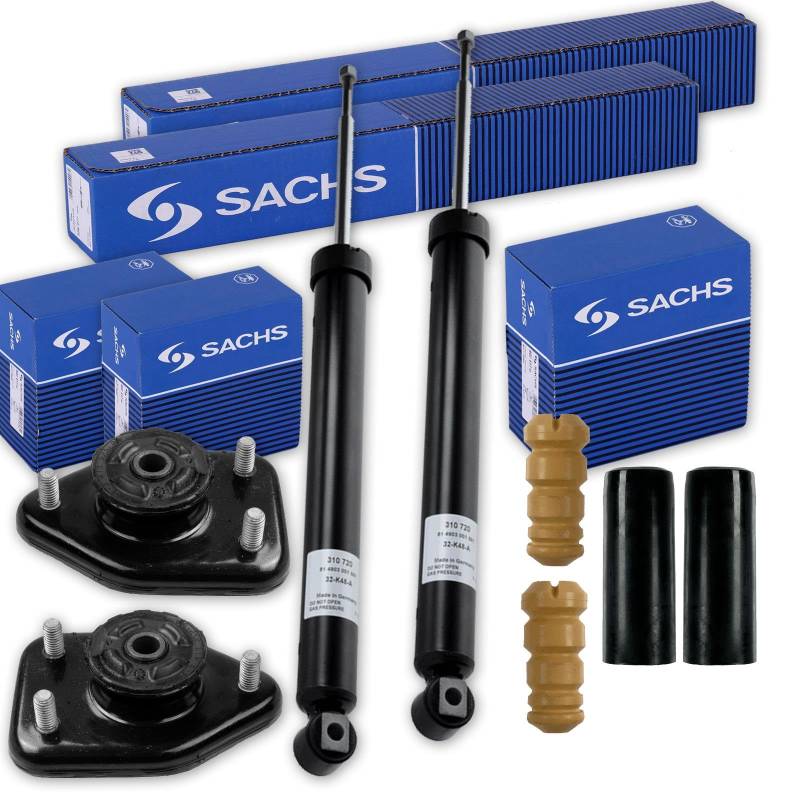 SACHS Stoßdämpfer + Domlager + Protection-Kit hinten passend für X3 E83 + xDrive von BandelOne