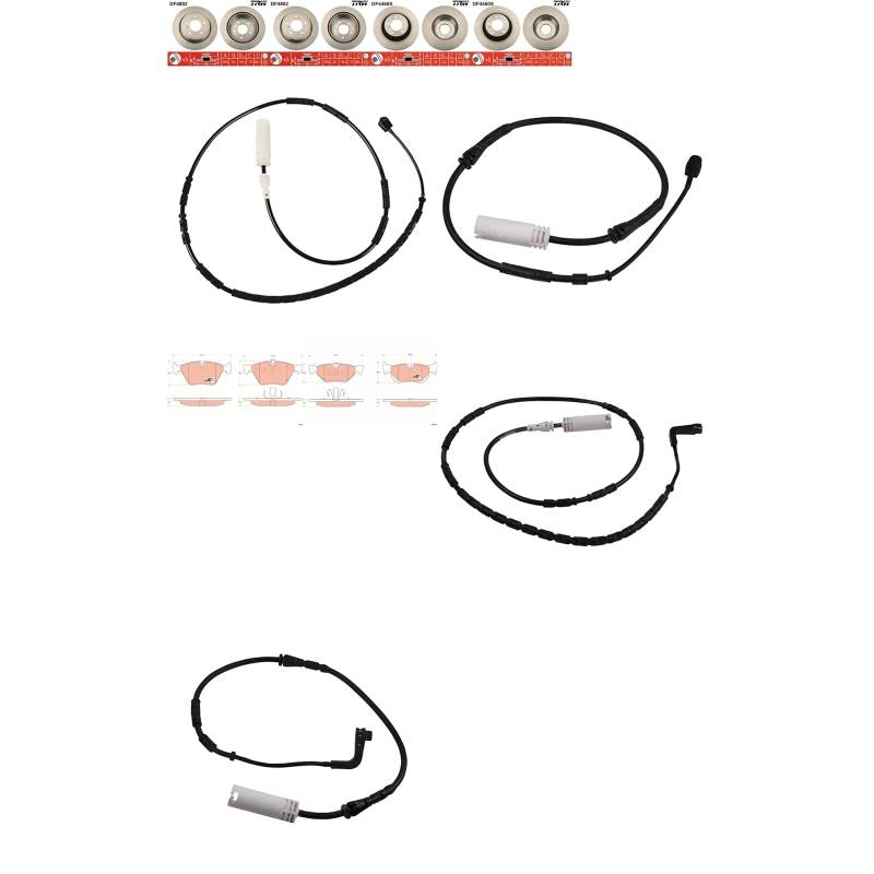 TRW Bremsscheiben + Beläge vorne + hinten passend für 1er E87 E81 123d 130i von BandelOne