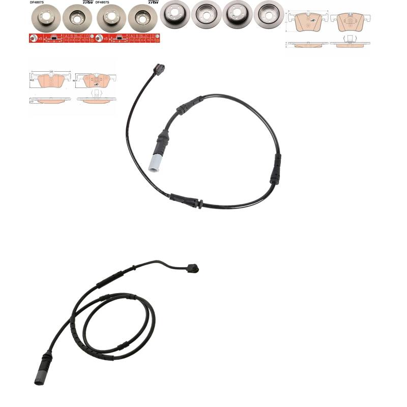 TRW Bremsscheiben + Beläge vorne + hinten passend für 3er F30 F31 F34 von BandelOne