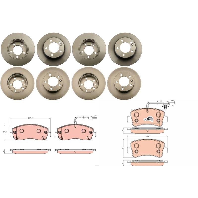 TRW Bremsscheiben + Beläge vorne + hinten passend für MOVANO B + MASTER 3 von BandelOne