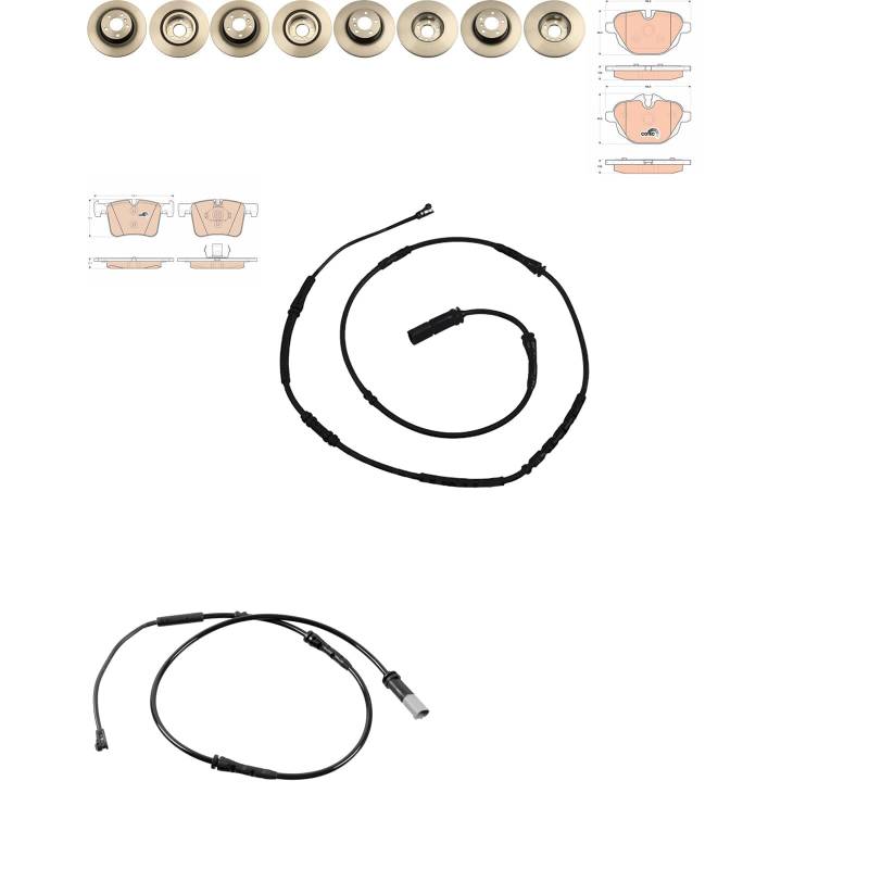 TRW Bremsscheiben + Beläge vorne + hinten passend für X3 F25 + X4 F26 von BandelOne