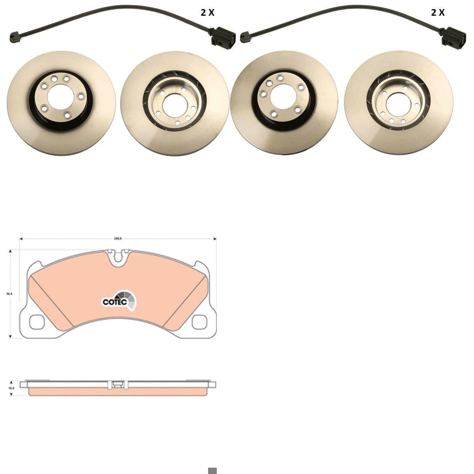 TRW Bremsscheiben 360mm + Beläge vorne passend für 7P Bj 2010-2018 von BandelOne