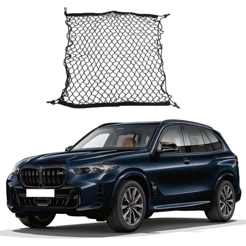 Auto Kofferraumnetz Gepäcknetz für BMW X5 E70 E53 G05 F15 1999-2023, Aufbewahrung Netz Car Storage Lagerung Mesh Organizer Innenzubehör von Bangquan