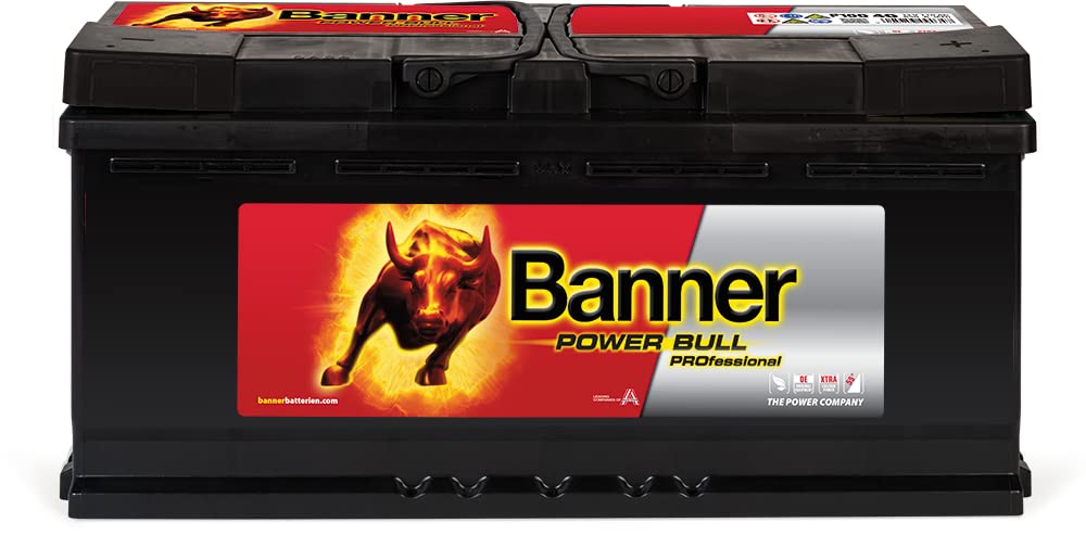 Banner Autobatterie 100AH 12V 820A/EN Power Bull Professional ersetzt 88Ah 92Ah 95Ah von Banner