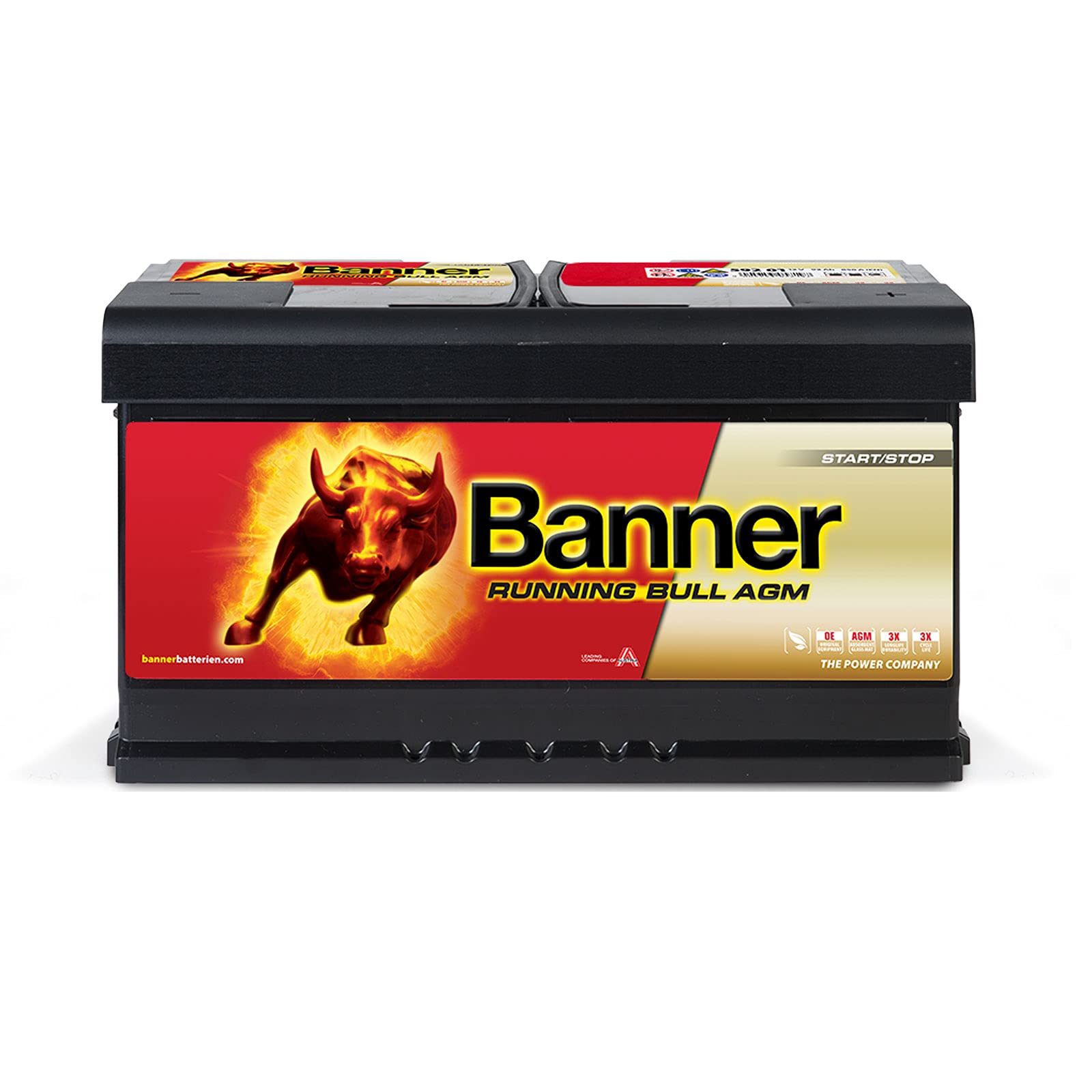 Banner 59501 AGM Running Bull 12V 95Ah 850A Autobatterie von Banner