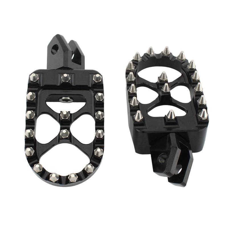 Baoblaze 2pcs Motorradfußstifte Wide Footraps Ersatz Easy Installation Ersatzwartung Fußpedale Fußstützen für xj1200, Schwarze Rückseite von Baoblaze