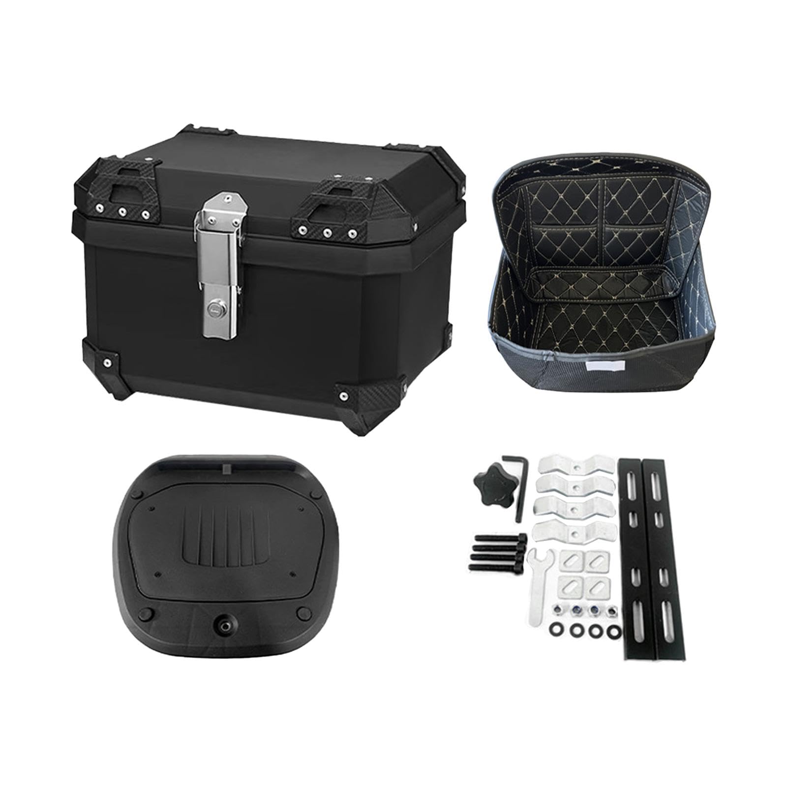 Baoblaze 36 L Motorrad Motorrad Heckkoffer Kofferraum Einfache Installation Motorrad Hecktopcase für Motorrad Elektrofahrrad, mit Box-Innenfutter von Baoblaze