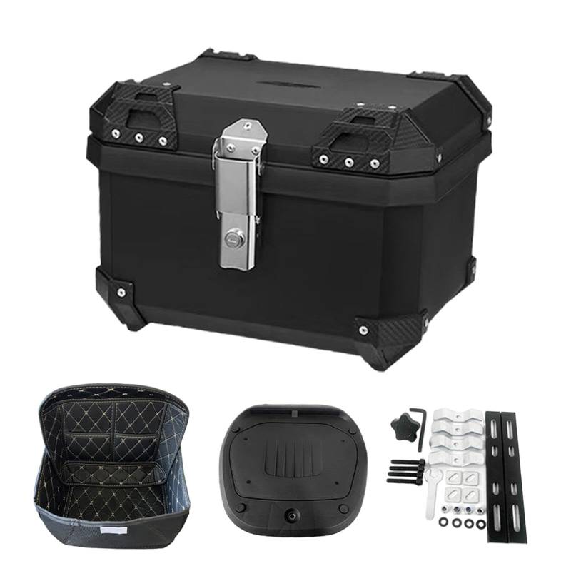 Baoblaze 45 L Motorrad Motorrad Heckbox Kofferraum Robuste Multifunktions-Reiseausrüstung Motorrad Hecktopbox Aufbewahrungskoffer, mit Box-Innenfutter von Baoblaze